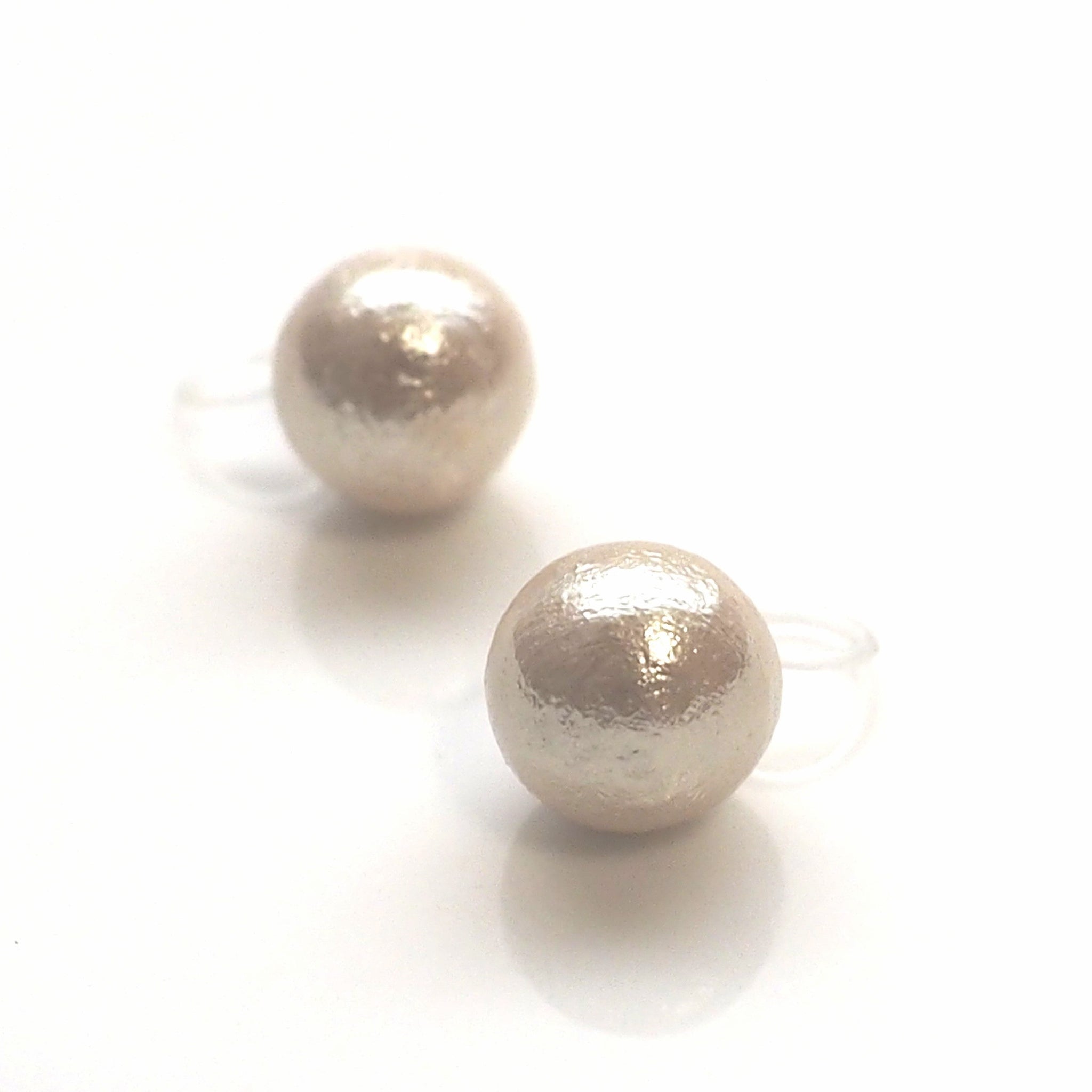 Cotton Ball Hoop Earrings – Look Love Lust